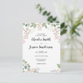 Invitación de Boda Postkarte (Stehend Vorderseite)