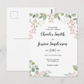 Invitación de Boda Postkarte (Vorne/Hinten)