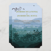 Invitación de Boda Rústica Elegante Einladung (Vorne/Hinten)