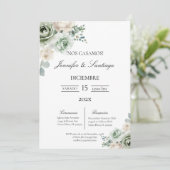 Invitación de boda tema botanica  einladung (Stehend Vorderseite)
