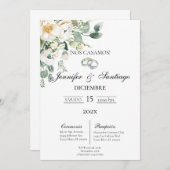 Invitación de boda tema greenery einladung (Vorne/Hinten)