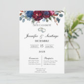 Invitación de boda tema jewel  einladung (Stehend Vorderseite)