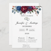 Invitación de boda tema jewel  einladung (Vorne/Hinten)