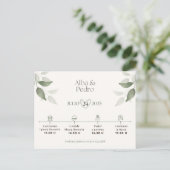 Invitación de Bodas Feiertagspostkarte (Stehend Vorderseite)