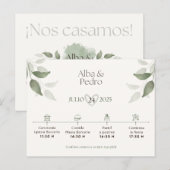 Invitación de Bodas Feiertagspostkarte (Vorne/Hinten)
