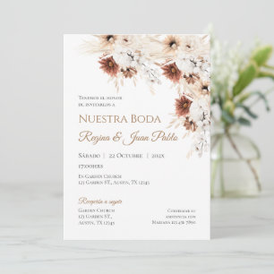 Invitación de Boho a la boda española Einladung