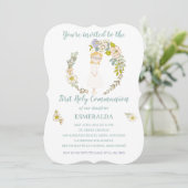 Invitación de Comunión ESMERALDA Einladung (Stehend Vorderseite)