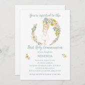 Invitación de Comunión MINERVA Einladung (Vorne/Hinten)