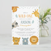 Invitación de cumpleaños a los animales de la jung einladung (Stehend Vorderseite)