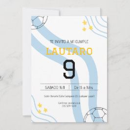 Invitación de cumpleaños Argentina Einladung