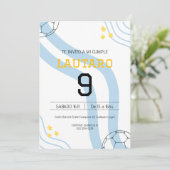 Invitación de cumpleaños Argentina Einladung (Stehend Vorderseite)