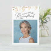 Invitación de cumpleaños de 50 años con foto einladung (Stehend Vorderseite)