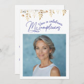 Invitación de cumpleaños de 50 años con foto einladung (Vorne/Hinten)