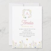 Invitación de cumpleaños de Flor Silvestre Floral  Einladung (Vorderseite)