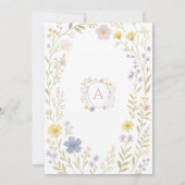 Invitación de cumpleaños de Flor Silvestre Floral  Einladung (Rückseite)