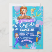 Invitación de cumpleaños de la princesa Sofia. Einladung (Vorderseite)