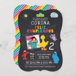 Invitación de Cumpleaños de Plaza Sésamo Einladung