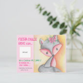 INVITACIÓN DE CUMPLEAÑOS - DULCE ROXI CON FOTO POSTKARTE (Stehend Vorderseite)