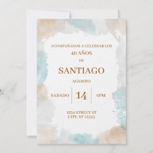 INVITACION DE CUMPLEANOS PARA HOMBRE EINLADUNG