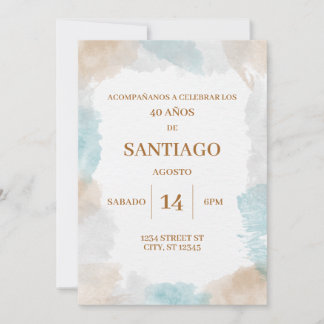 INVITACION DE CUMPLEANOS PARA HOMBRE EINLADUNG