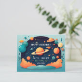 Invitación de cumpleaños personalizada einladung (Stehend Vorderseite)