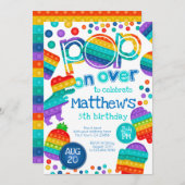 Invitación de cumpleaños Pop It Einladung (Vorne/Hinten)