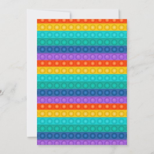 Invitación de cumpleaños Pop It Einladung (Rückseite)