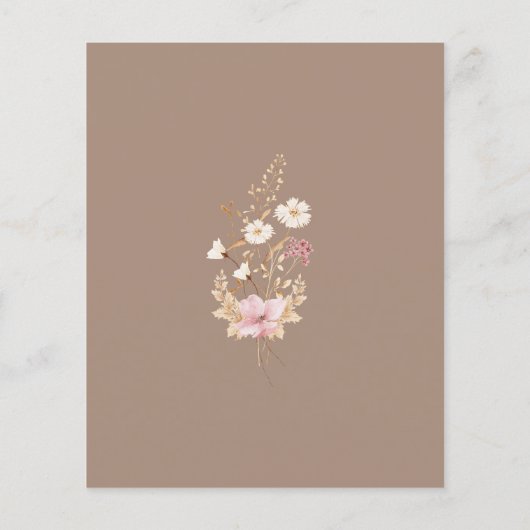 Invitación de Flores Silvestres para Bautizo (Rückseite)