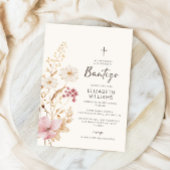 Invitación de Flores Silvestres para Bautizo Einladung