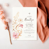 Invitación de Flores Silvestres para Bautizo Einladung