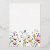 Invitación de Flores Silvestres para Bautizo Folieneinladung (Rückseite)