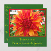 Invitación - De Gracias Cena de Acción Einladung (Vorne/Hinten)