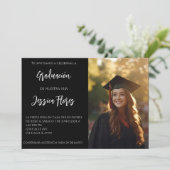 Invitación de graduación con foto einladung (Stehend Vorderseite)