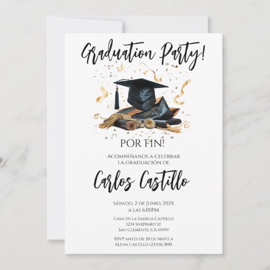 Invitacion de Graduacion Einladung (Vorderseite)