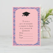 Invitacion de Graduacion Einladung (Stehend Vorderseite)