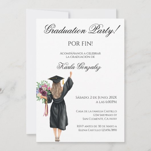 Invitacion de Graduacion Einladung (Vorderseite)