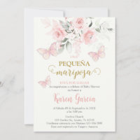 Invitación de Mariposa Babydusche en español
