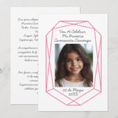 Invitación de Primera Comunión con Foto Einladung (Vorne/Hinten)