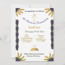 Invitación de Primera Comunion. Einladung