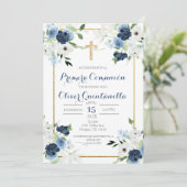 Invitación de primera comunión para niño einladung (Stehend Vorderseite)