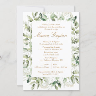 Invitación de quinceañera con marco einladung