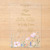 Invitación de quinceañera elegante Acryl Acryleinladungen (Vorderseite)