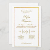 Invitación de quinceñera elegante einladung (Vorne/Hinten)