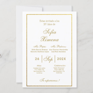 Invitación de quinceñera elegante einladung