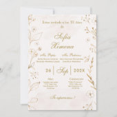 Invitación de quinceñera elegante einladung (Vorderseite)
