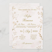 Invitación de quinceñera elegante einladung (Vorne/Hinten)