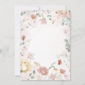 Invitación de Rosa Flores Silvestres para Bautizo Einladung (Rückseite)