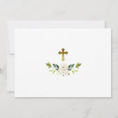 Invitación de Rosas Blancas para Bautizo Einladung (Rückseite)