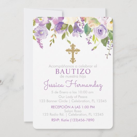 Invitación de Rosas para Einladung (Vorderseite)