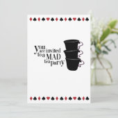 Invitación editable Wonderland Einladung (Stehend Vorderseite)